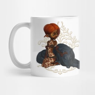 Cute fairy with wolf Mug